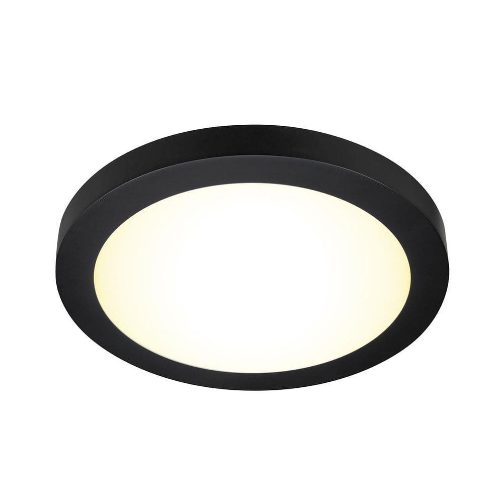 Flexinstall Disk 8 in. Black Indoor Integrated LED Recessed Ceiling Light Flush Mount with 5CCT and 900 Lumens price history on PriceWatchPro