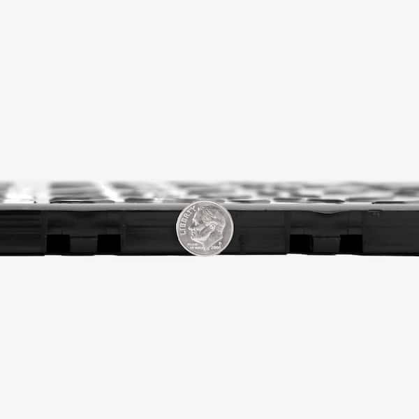 Nitro Pro 5/8 in. Garage Tiles, Gunmetal/Black, 12 in. x 12 in., 40-Pack, Covers 40 sq. ft., Interlocking Floor Tiles