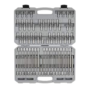 3/8 in. Drive Hex, Torx, Phillips, Slotted, Square Bit Socket Set (91-Piece)