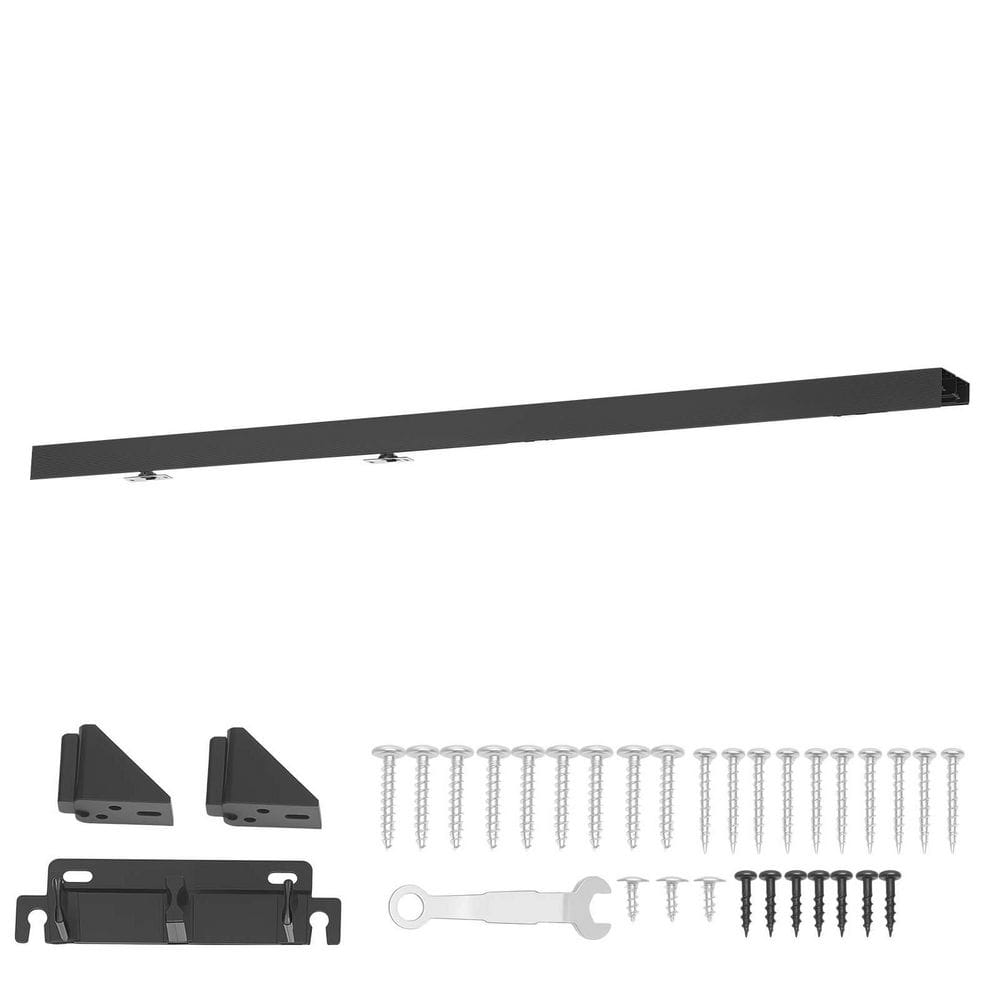 Bypass Sliding Door Hardware Kit, 5 ft. Aluminum Alloy Dual-Track Bypass Door Hardware, Quiet Sliding, Easy to Install price history on PriceWatchPro