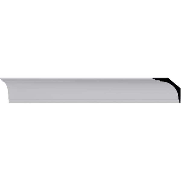 4-1/4 in. H x 4-3/4 in. P x 6-3/8 in. F x 94-1/2 in. L Polyurethane Bradford Traditional Smooth Crown Moulding 12-Pack
