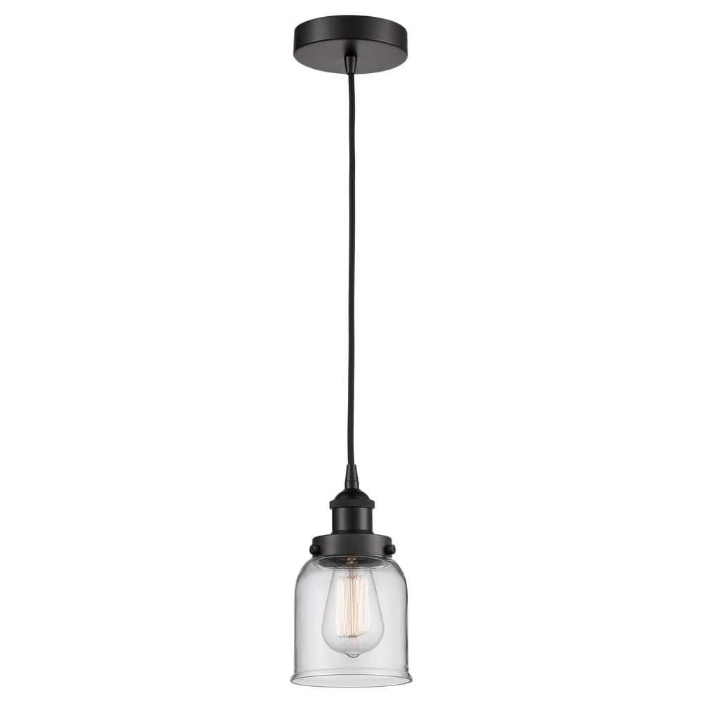 Bell 60-Watt 1-Light Matte Black Standard Mini Pendant Light with Clear Glass Shade, No Bulbs Included price history on PriceWatchPro