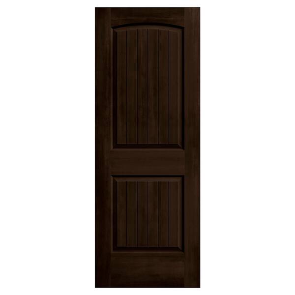 JELD-WEN 24 in. x 80 in. Santa Fe Espresso Stain Solid Core Molded Composite MDF Interior Door Slab
