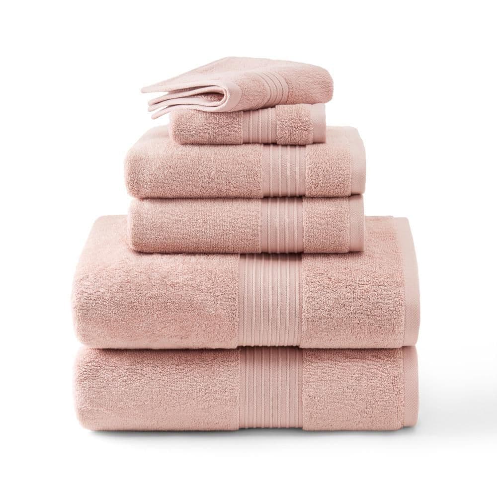 Solid Dobby Border Cotton Blush 6-Piece Bath Set price history on PriceWatchPro