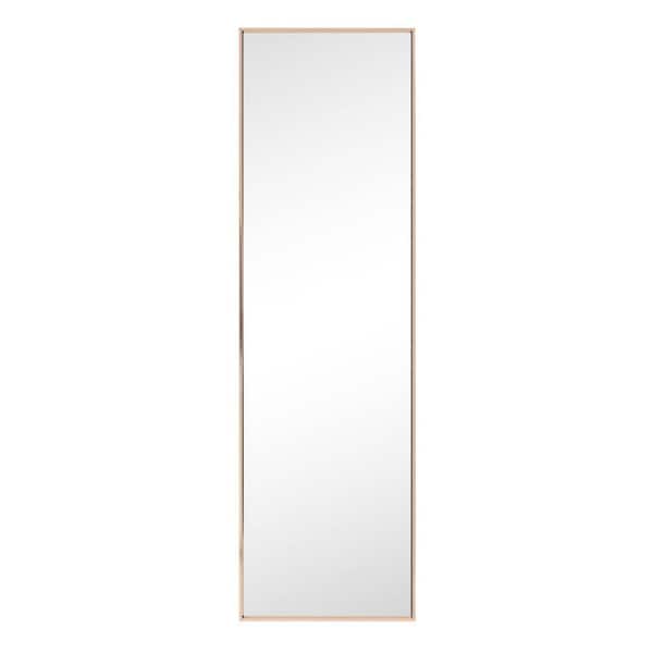 Unbranded 14 in. W x 48 in. H Rectangular Aluminum Framed Wall Mount or Floor Standing Modern Decorative Bathroom Vanity Mirror