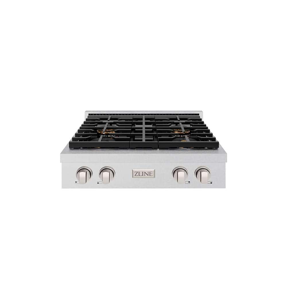 ZLINE 30 in. Paramount Gas Rangetop with 4-Burner DuoPro Cooktop in Satin Stainless Steel (PSRTS-30)