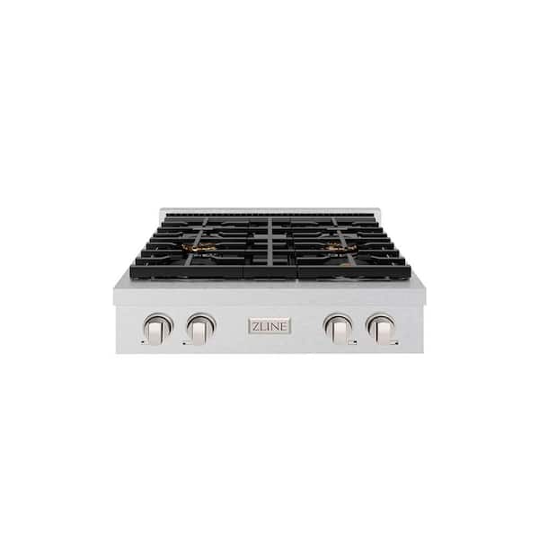ZLINE 30 in. Paramount Gas Rangetop with 4-Burner DuoPro Cooktop in Satin Stainless Steel (PSRTS-30)