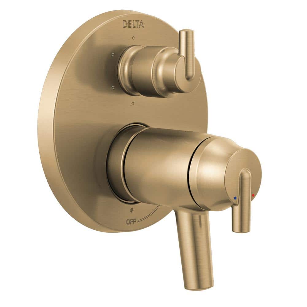 Trinsic Gold 2-Handle Wall-Mount Valve Trim Kit with 6-Setting Int Div in Champagne Bronze (Valve not Included) price history on PriceWatchPro