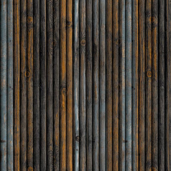 Dundee Deco Falkirk Jura II 1/3 in. 28 in. x 28 in. Peel and Stick Blue, Orange Faux Wood PE Foam Decorative Wall Paneling (10-Pack)