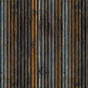 Falkirk Jura II 28 in. x 28 in. Peel & Stick Charcoal, Blue, Orange Faux Wood PE Foam Decorative Wall Paneling (5-Pack)