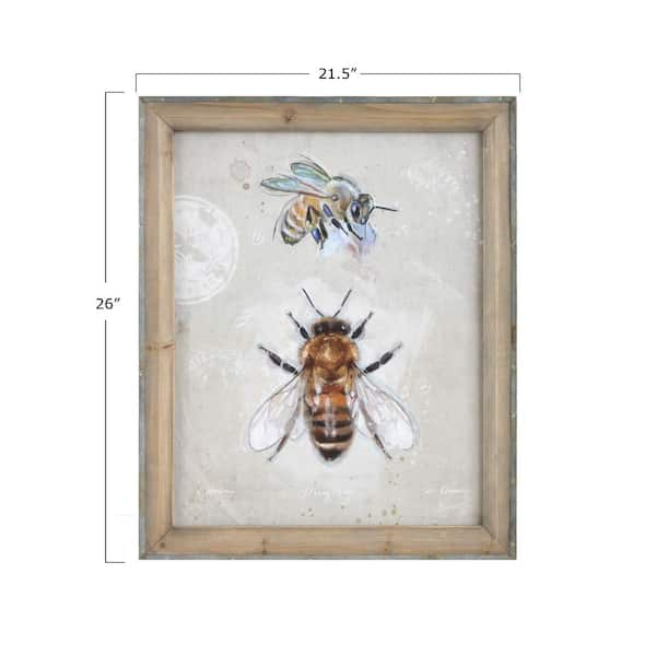 Honey Bee Wall Decor 14 X 22 Kitchen Wall Art Rustic Wall Hanging Farmhouse Decor  Honey Art 