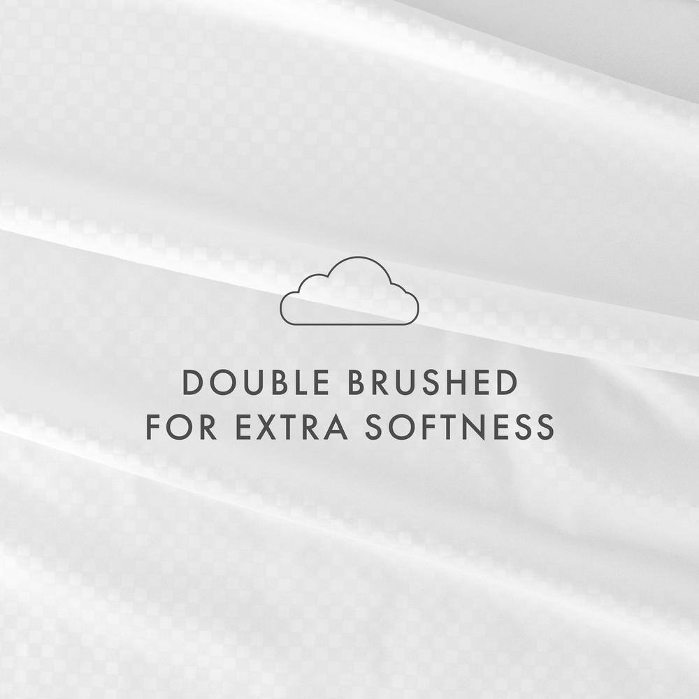 White Twin Embossed Chevron Microfiber Sheet Set
