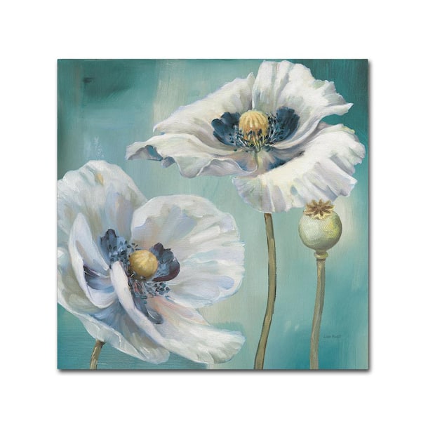 Trademark Fine Art 24 in. x 24 in. "Teal Dance II" by Lisa Audit Printed Canvas Wall Art