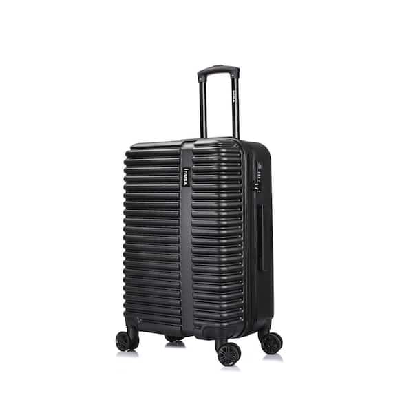 InUSA Ally 24 in. Black Lightweight Hardside Spinner Suitcase IUALL00M ...