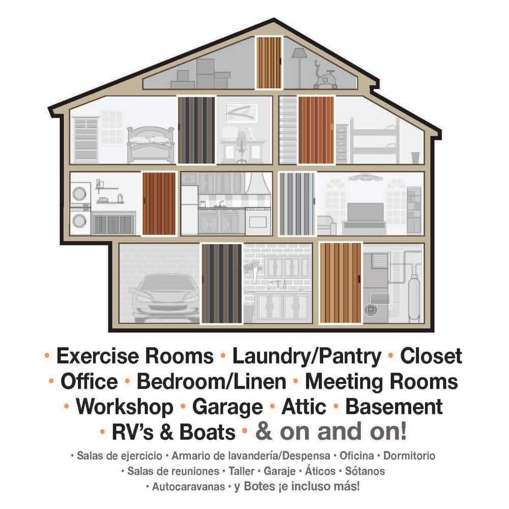 Echo Light Wood PVC Accordion Closet Door