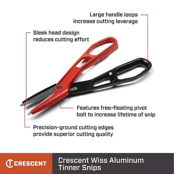 Wiss 12 in. Aluminum Straight-Cut Tinner Snips