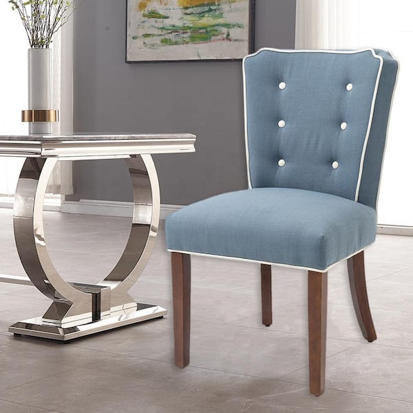 Modern Blue Upholstered Dining Chair, Aria Upholstered Dining Chair Set Of 2