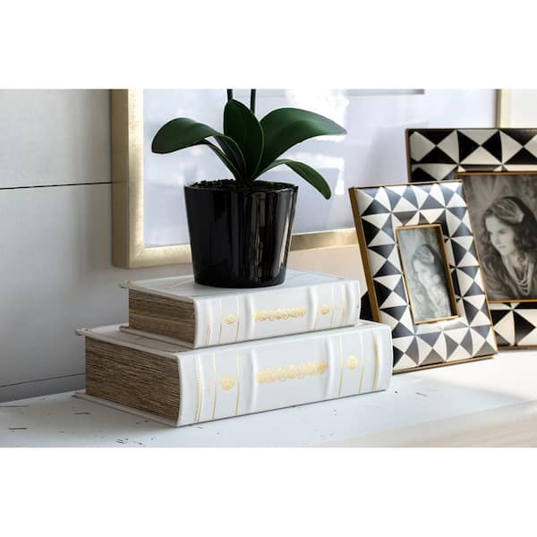 White, Gold Wood Box