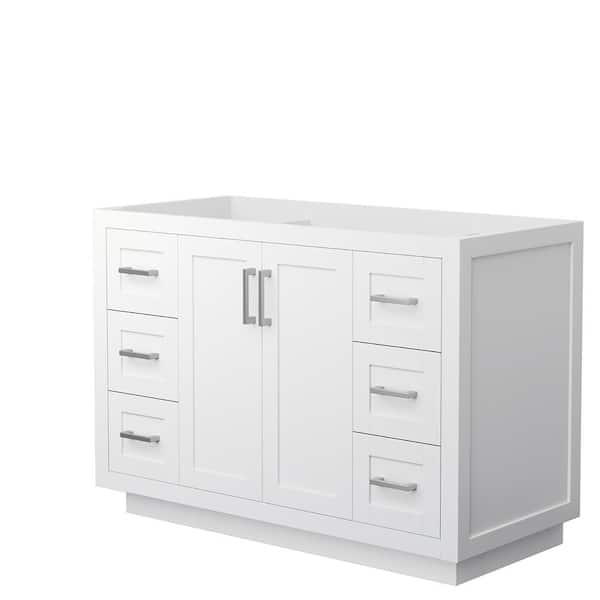 Wyndham Collection Miranda 47.25 in. W x 21.75 in. D Single Bath Vanity Cabinet Only in White