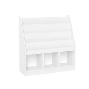 White Kids Bookrack with 3-Cubbies