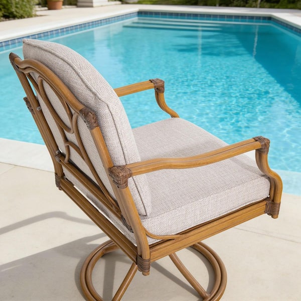 ULAX FURNITURE Arcadia 7-Piece Aluminum Swivel Outdoor Dining Set