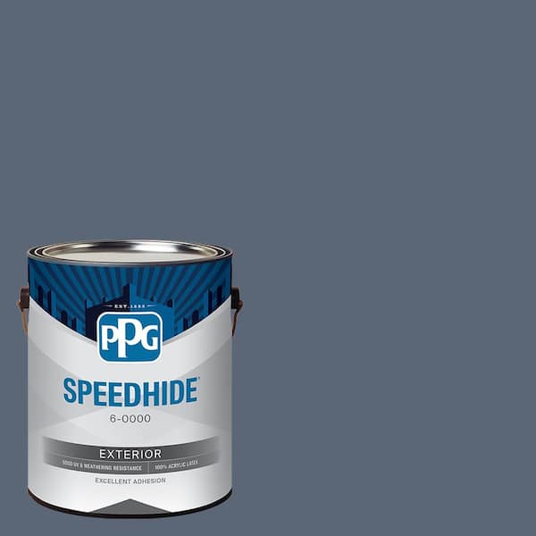 SPEEDHIDE 1 gal. PPG1042-6 Blue Zephyr Satin Exterior Paint
