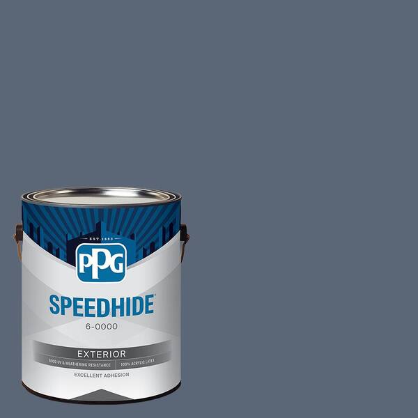 SPEEDHIDE 1 gal. PPG1042-6 Blue Zephyr Semi-Gloss Exterior Paint