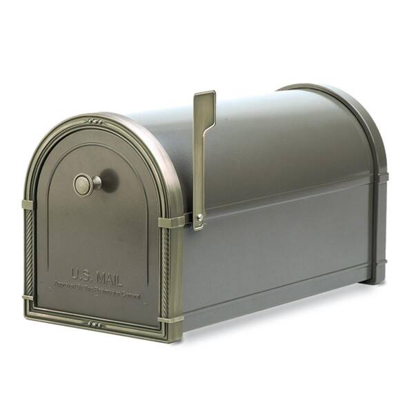 Architectural Mailboxes Coronado Bronze with Antique Bronze Accents Post-Mount Mailbox