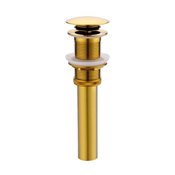 Waste P-Traps Brushed Gold  Bathroom Sink Pop Up Drain Without Overflow 
