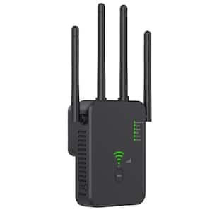 WiFi Extender, WiFi Booster，WiFi Repeater, Covers Up to 3000 Sq.ft and 40 Devices, 4 Antennas 360° Full Coverage