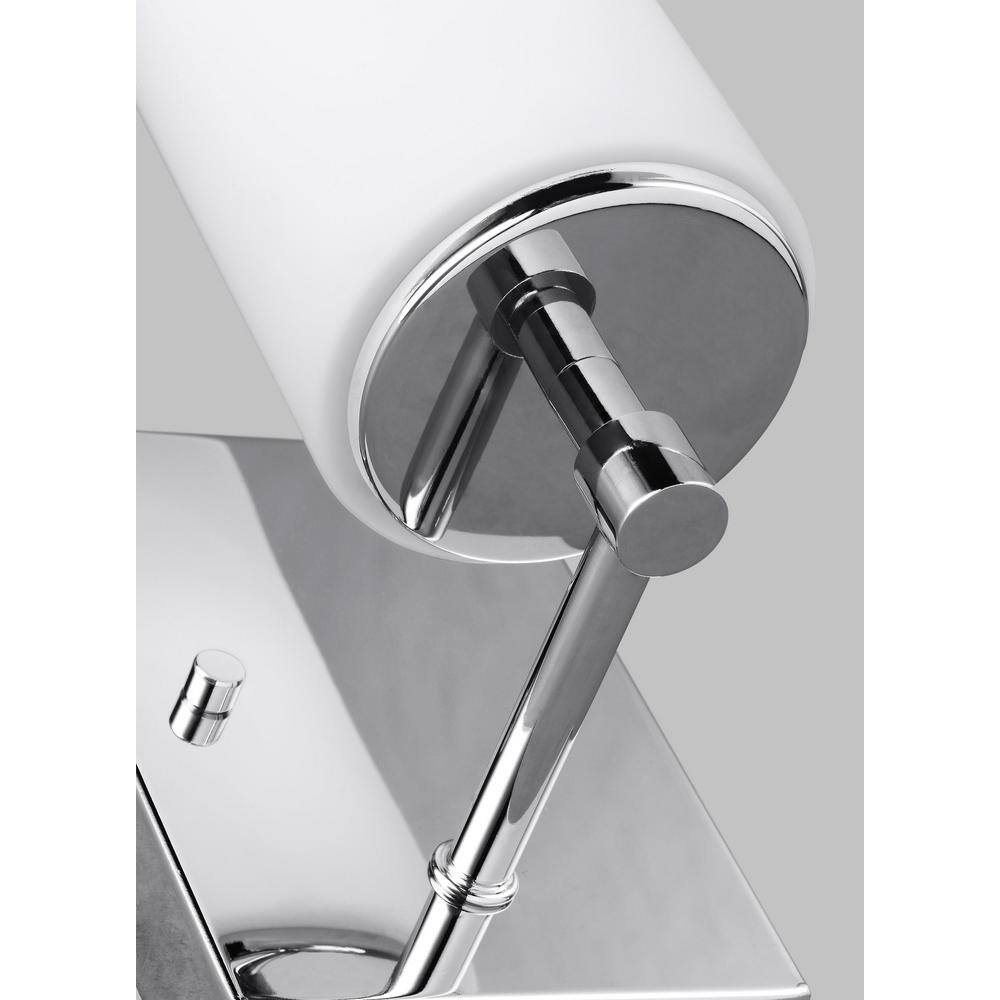 Elegant Chrome Cylinder Outdoor Wall Sconce, Dimmable Energy Star