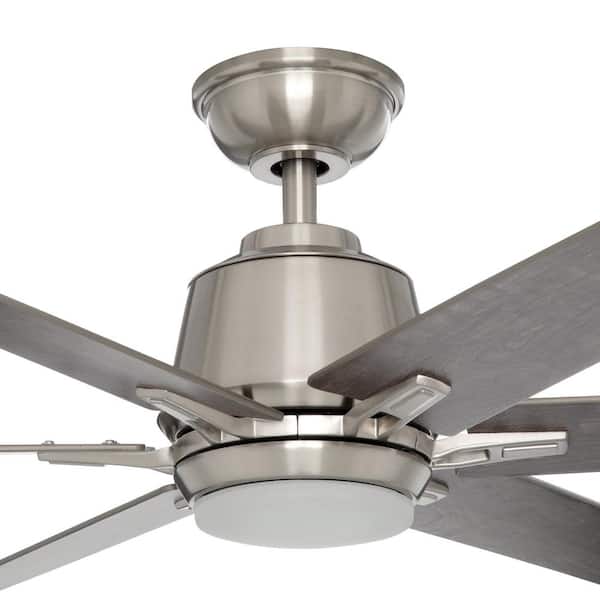 Kensgrove 54 in. Integrated LED Brushed Nickel Ceiling Fan with Light and Remote Control Kensgrove 54 in. Integrated LED Brushed Nickel Ceiling Fan with Light and Remote Control