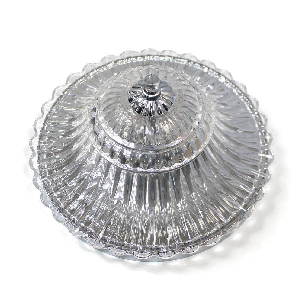Glacier Petal 14" Glass Ceiling Light with Chrome Finish