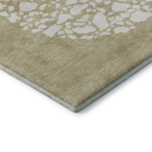 Mayfield Premium Machine Washable Indoor/Outdoor Geometric AMF643 Beige 10 ft. x 14 ft. Area Rug