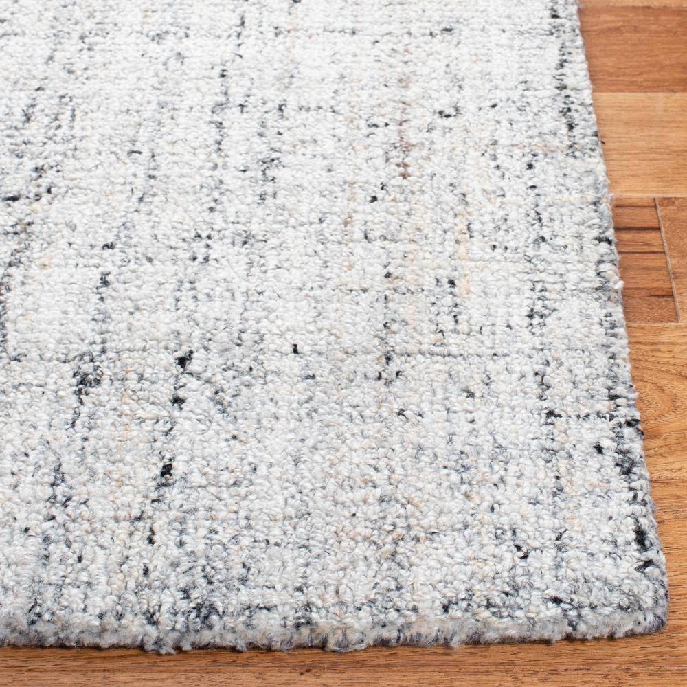 Camel & Black Abstract Hand-Tufted Wool-Blend Runner Rug - 2'6" x 6'