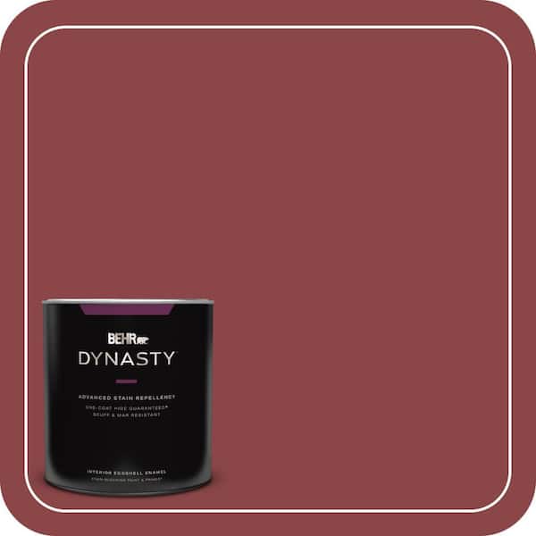 BEHR DYNASTY 1 qt. #PPU1-10 Forbidden Red Eggshell Enamel Interior Stain-Blocking Paint & Primer