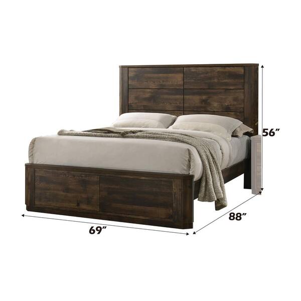 Acme Furniture Elettra Antique Walnut Queen Bed 24850Q - The