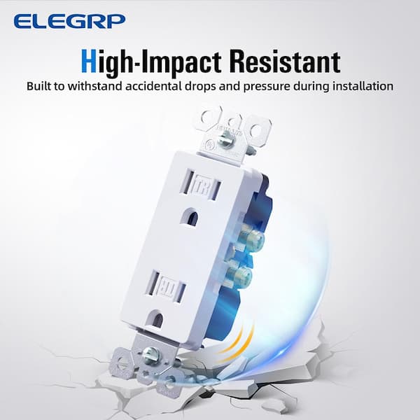 Commercial Electric Smart 15 Amp 120-Volt Tamper Resistant White Duplex  Outlet Powered by Hubspace (1-pack) HPKA315CWB - The Home Depot