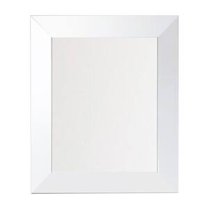 21.5 in. W x 26 in. H Ultra-Gloss Soft-White Wall Mirror