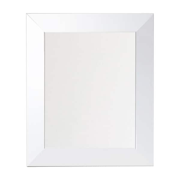 BrandtWorks 21.5 in. W x 26 in. H Ultra-Gloss Soft-White Wall Mirror