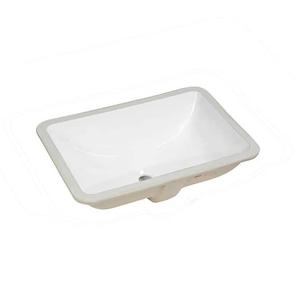Loop and Friends 22.63 in. x 15.13 in. Undermount Bathroom Sink in White Vitreous China
