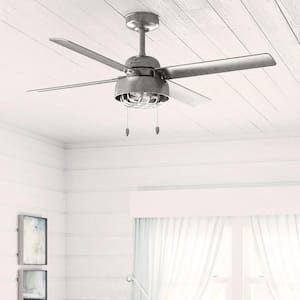 Spring Mill 52 in. Outdoor Painted Galvanized Ceiling Fan with Light Kit