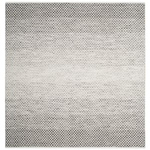 Montauk Light Gray/Ivory 6 ft. x 6 ft. Square Geometric Area Rug