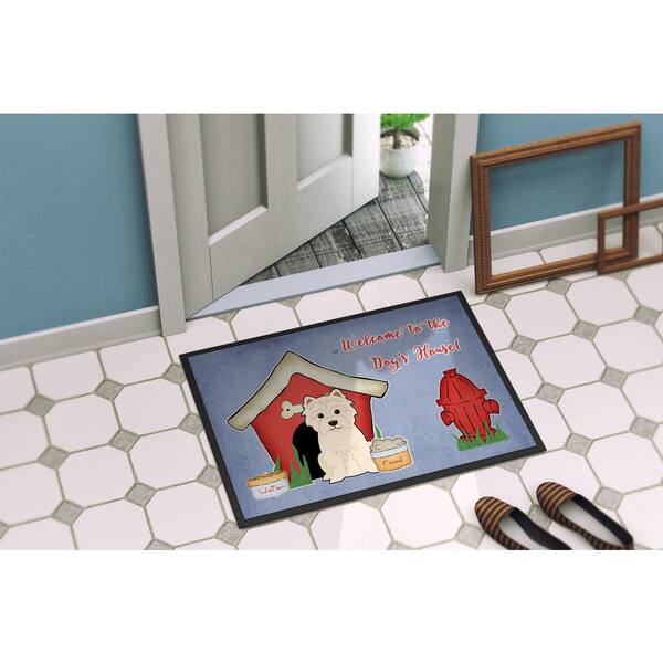 Carolines Treasures Dog House Collection Pug Brown Indoor or Outdoor Mat 18x27 BB2759MAT 18 x 27 Multicolor