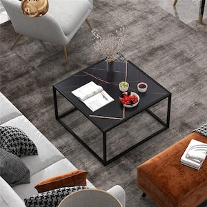Coffee Table Modern Square Coffee Table Metal Frame For Living Room