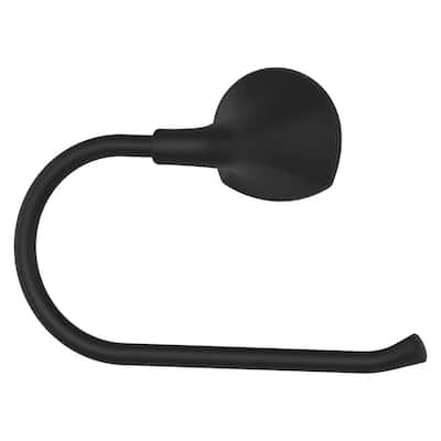Wall Mounted Ladera Towel Ring in Matte Black