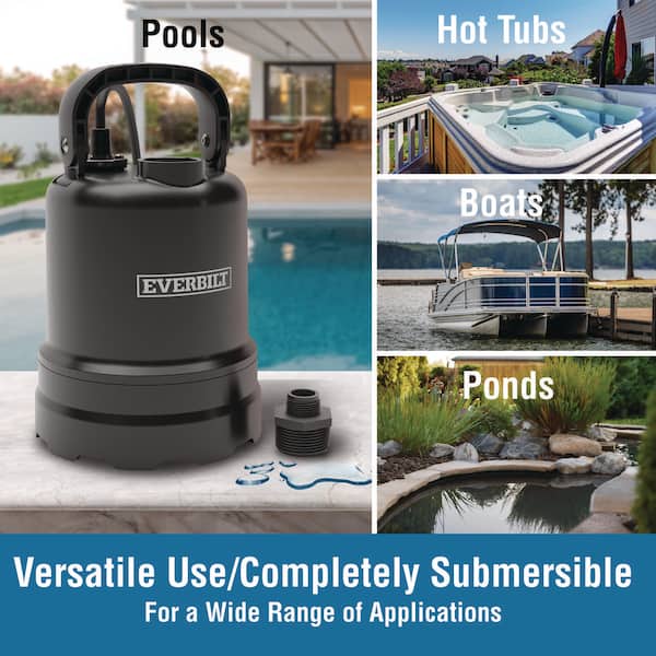 Everbilt 1/3 HP Submersible Aluminum Utility Pump EB91430 - The