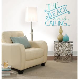 19.5 in. x 17.25 in. Beach is Calling Wall Decal