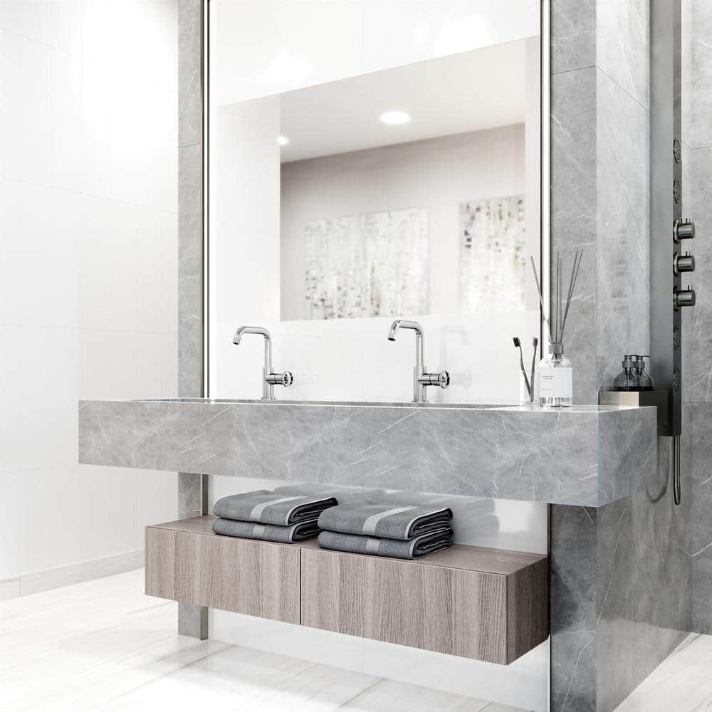 Cass Aerodynamic Wheel Handle Chrome Bathroom Faucet