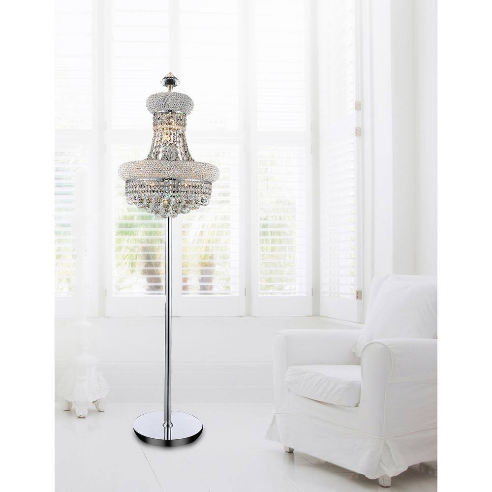 Empire 68" Chrome Crystal-Embellished 8-Light Floor Lamp